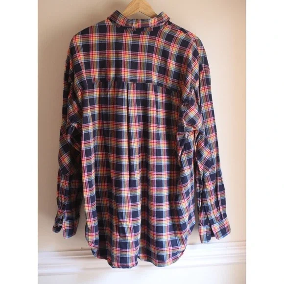 Kenyon Ridge Plaid Flannel Shirt Men L 100 Cotton Button Down Vintage Style - Picture 3 of 5